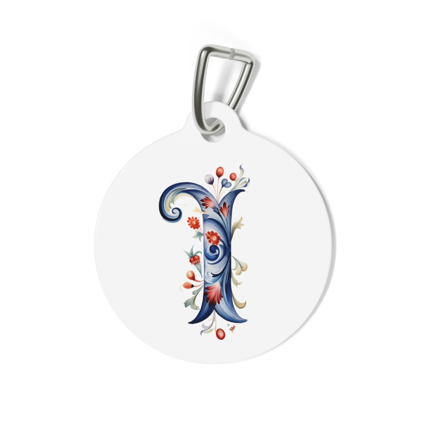 I Rosemaling Alphabet Pet Tag Rosemaling Norwegian Personalized Pet Tag