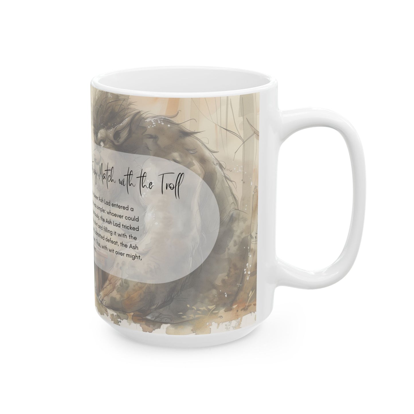 The Ash Lad Who Had an Eating Match with the Troll Mug Fairytale Mug (11oz, 15oz) Christmas Gift