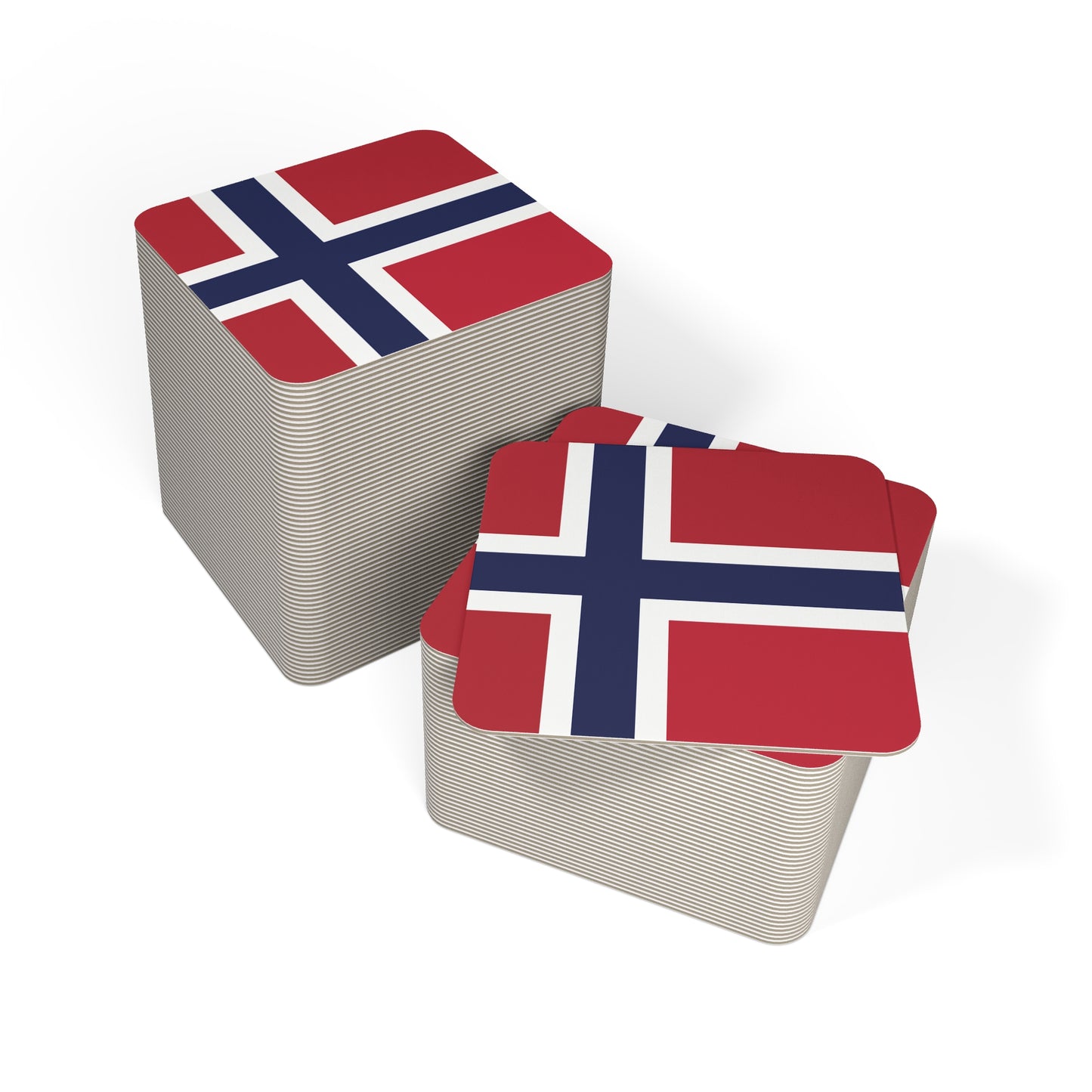 Norwegian Flag Coasters May 17th Coasters Norway Coasters Syttende Mai (50, 100 pcs)