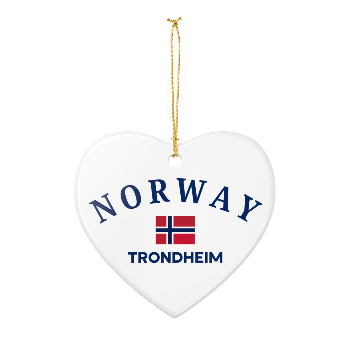 Copy of Personalized Trondheim Norway Ceramic Ornament – Norwegian Travel Souvenir