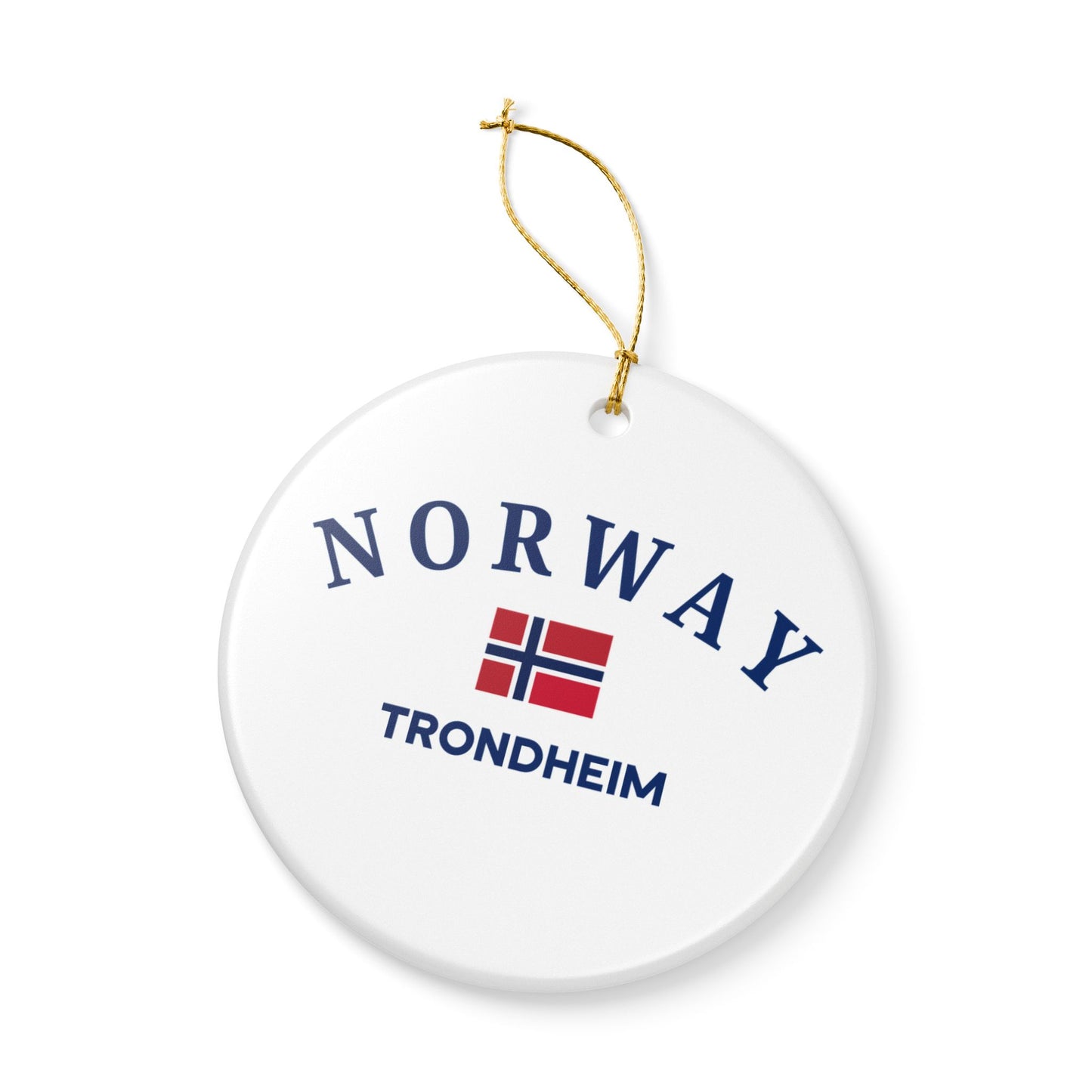 Copy of Personalized Trondheim Norway Ceramic Ornament – Norwegian Travel Souvenir