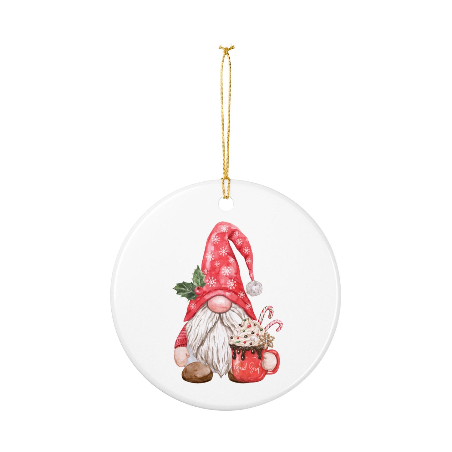 Norwegian Nisse Hot Chocolate Christmas Ornament Norway Nisse God Jul Christmas Ornament Gift Norway