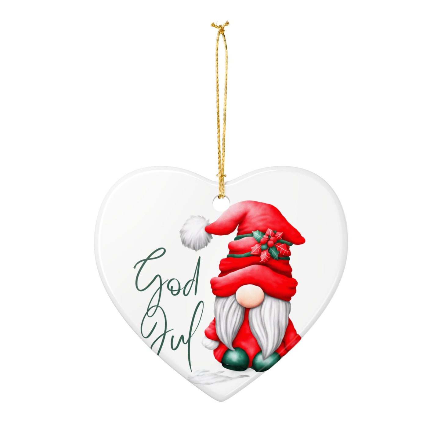 God Jul Norwegian Christmas Nisse Ceramic Ornament Norway Nisse Christmas Ornament Gift Norway