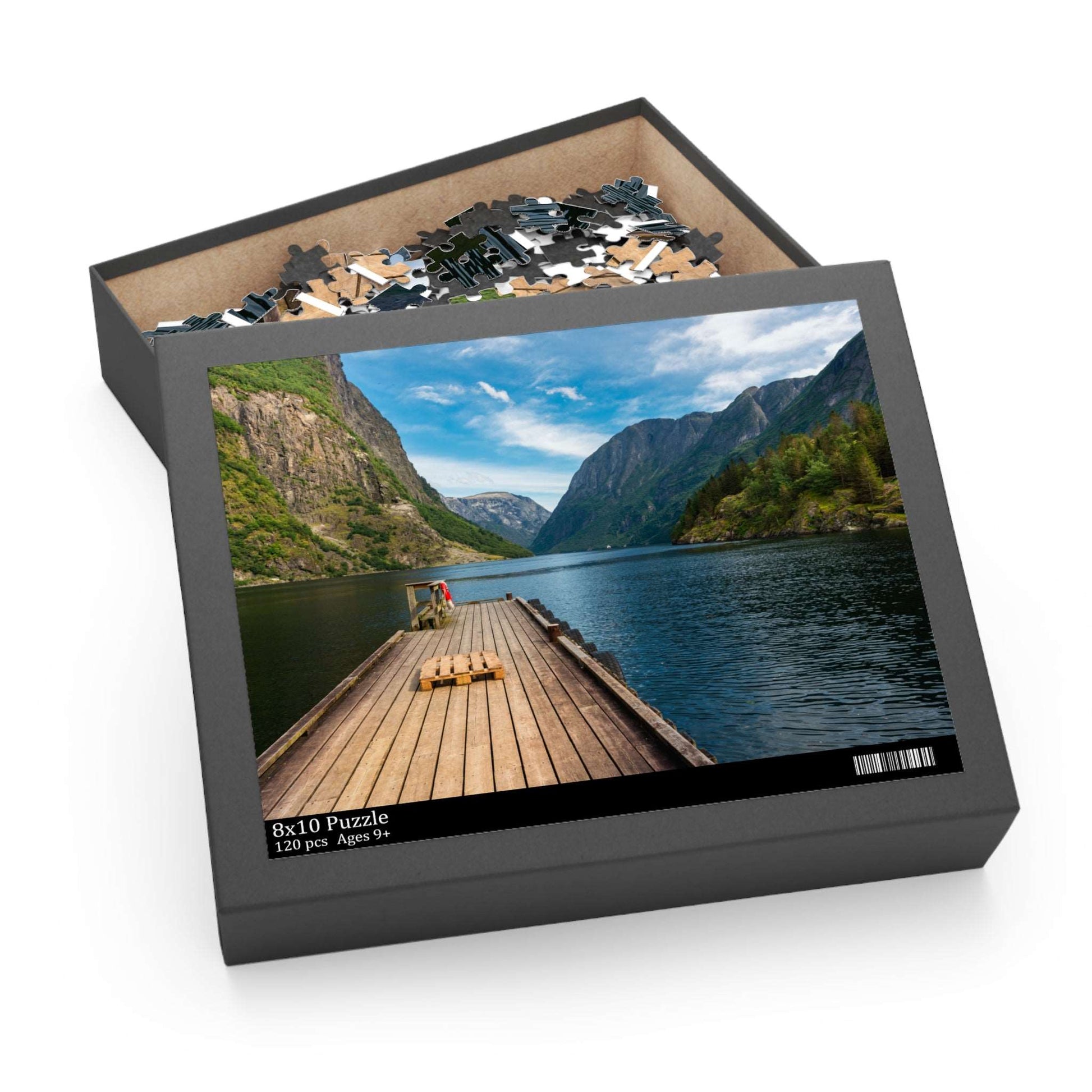 Fjord in Norway Jigsaw Puzzle Norwegian Puzzle Gift Box (120, 252, 500-Pieces)