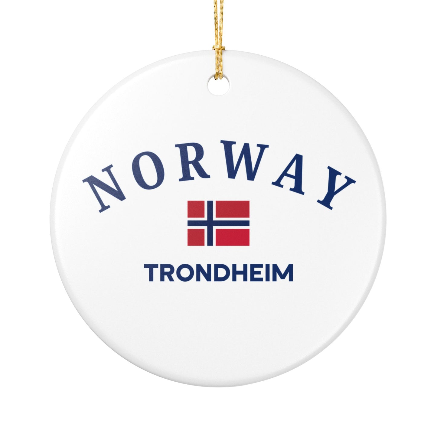 Copy of Personalized Trondheim Norway Ceramic Ornament – Norwegian Travel Souvenir