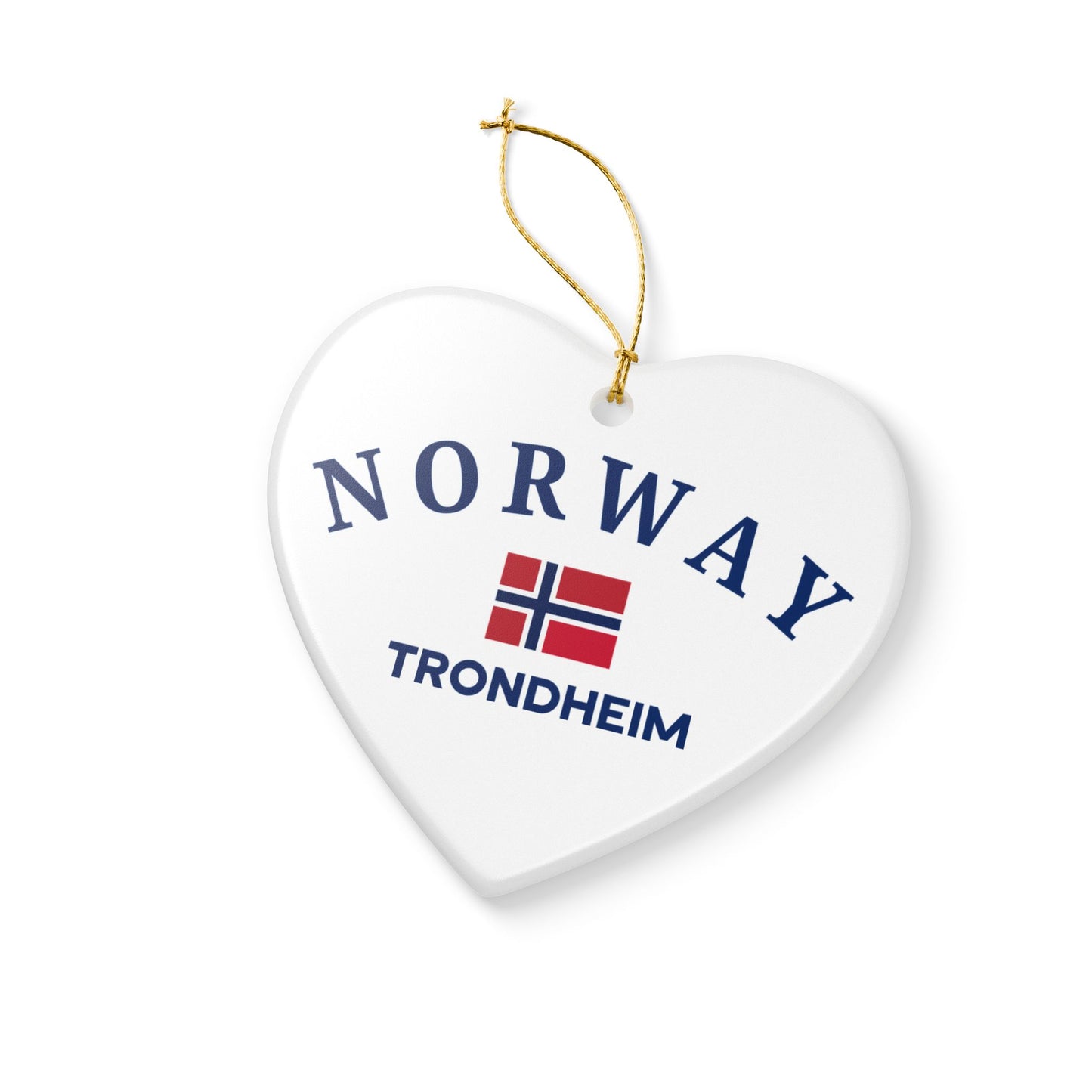 Copy of Personalized Trondheim Norway Ceramic Ornament – Norwegian Travel Souvenir