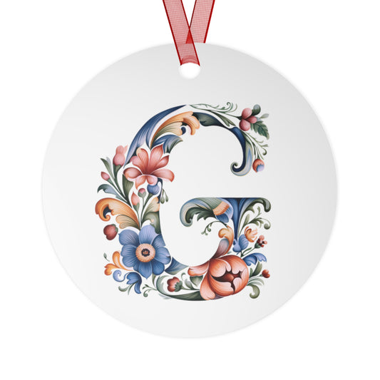 G Rosemaling Christmas Ornament Norwegian Family Ornament