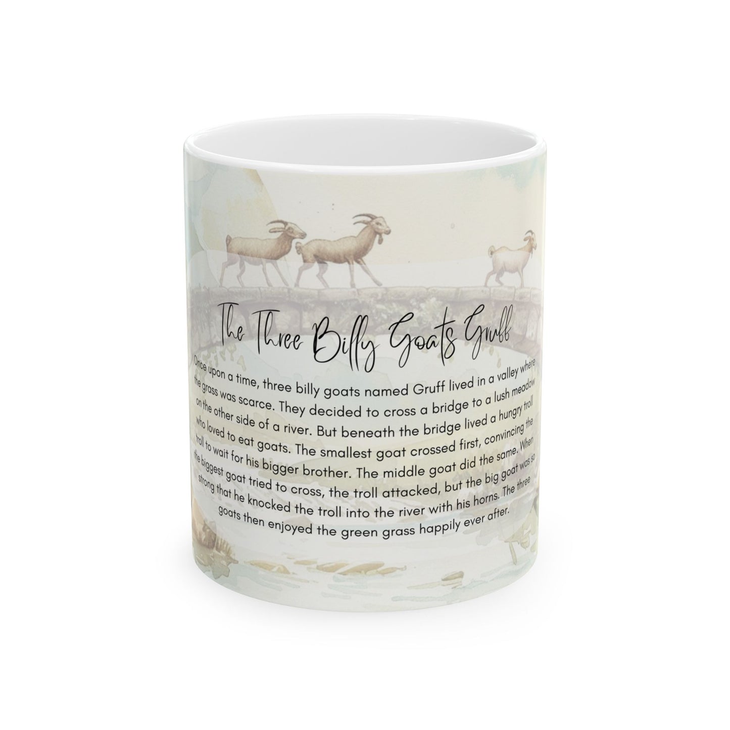 The Three Billy Goats Gruff Mug Fairytale Mug (11oz, 15oz) Christmas Gift