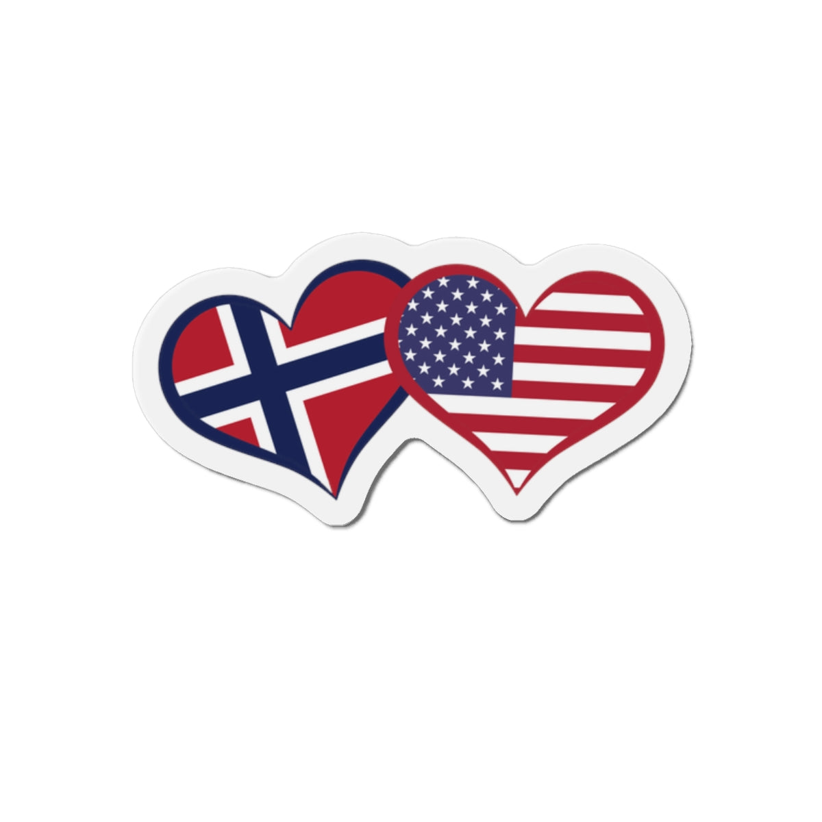 Norwegian American Flag Hearts Magnet Norway Flag Norwegian Magnet Norwegian American Gift Norwegian Pride Magnet Norway Magnet SouvenirGift