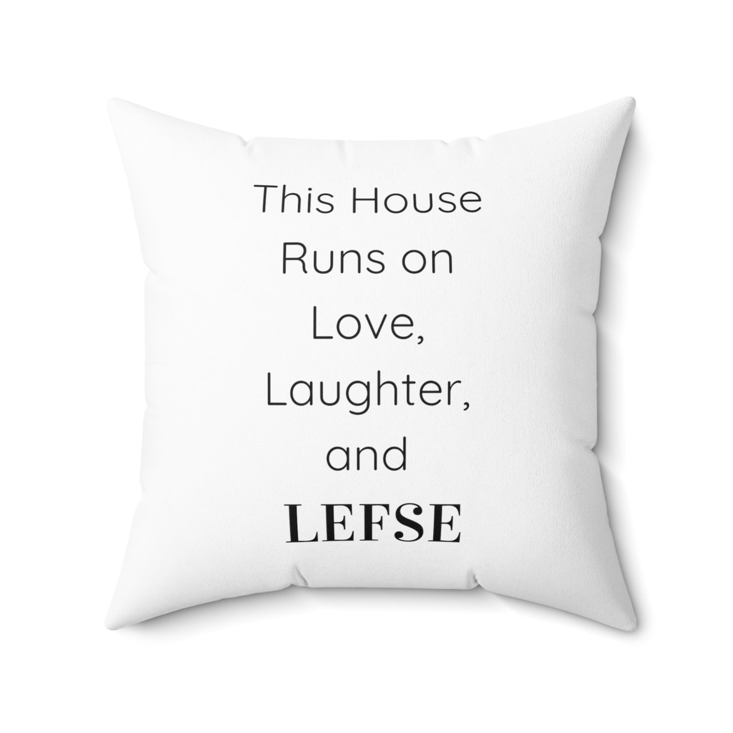 This House Runs on Laughter and Lefse Pillow Koselig Throw Pillow Norwegian Home Decor Housewarming Gift Faux Suede Koselig Pillow Norway
