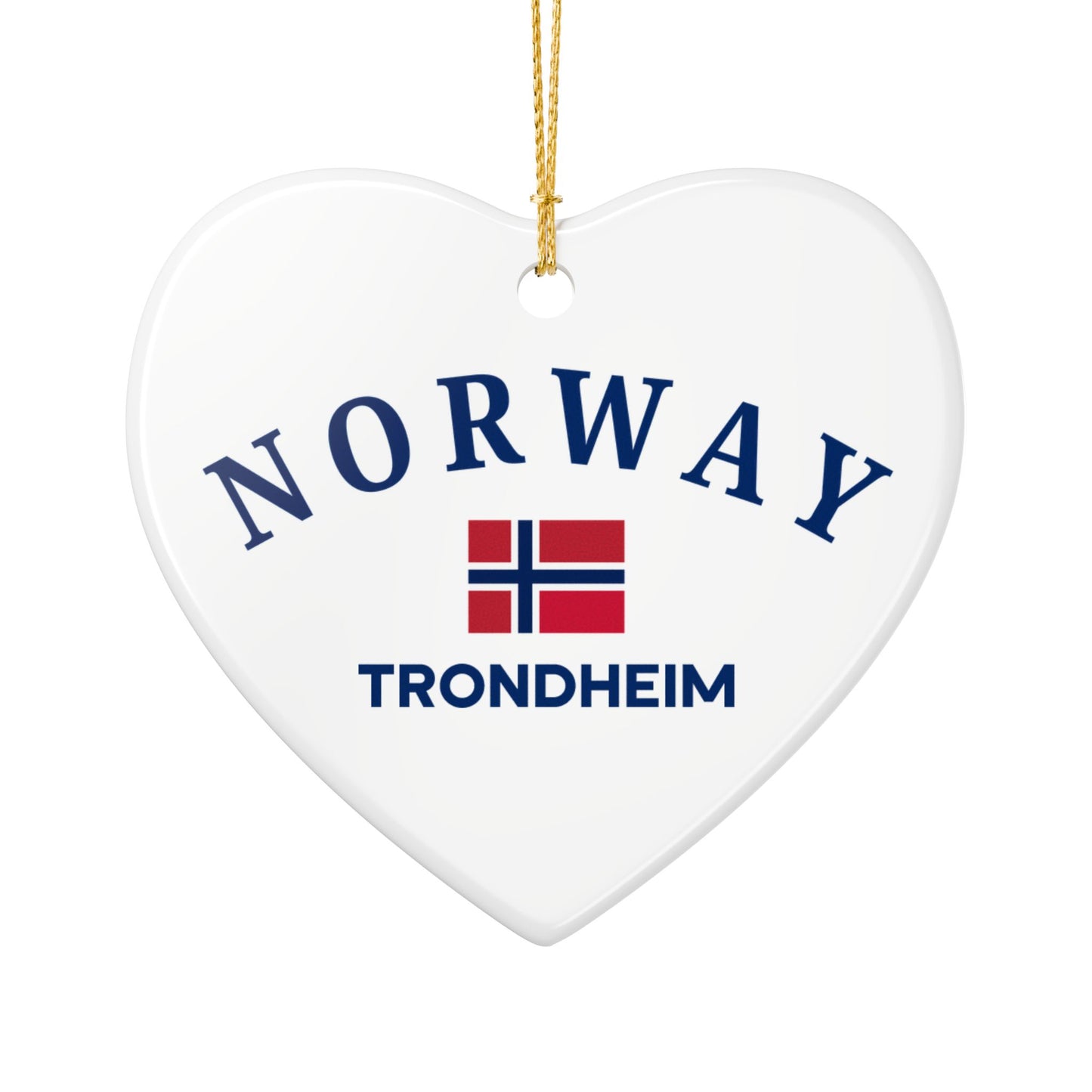 Copy of Personalized Trondheim Norway Ceramic Ornament – Norwegian Travel Souvenir