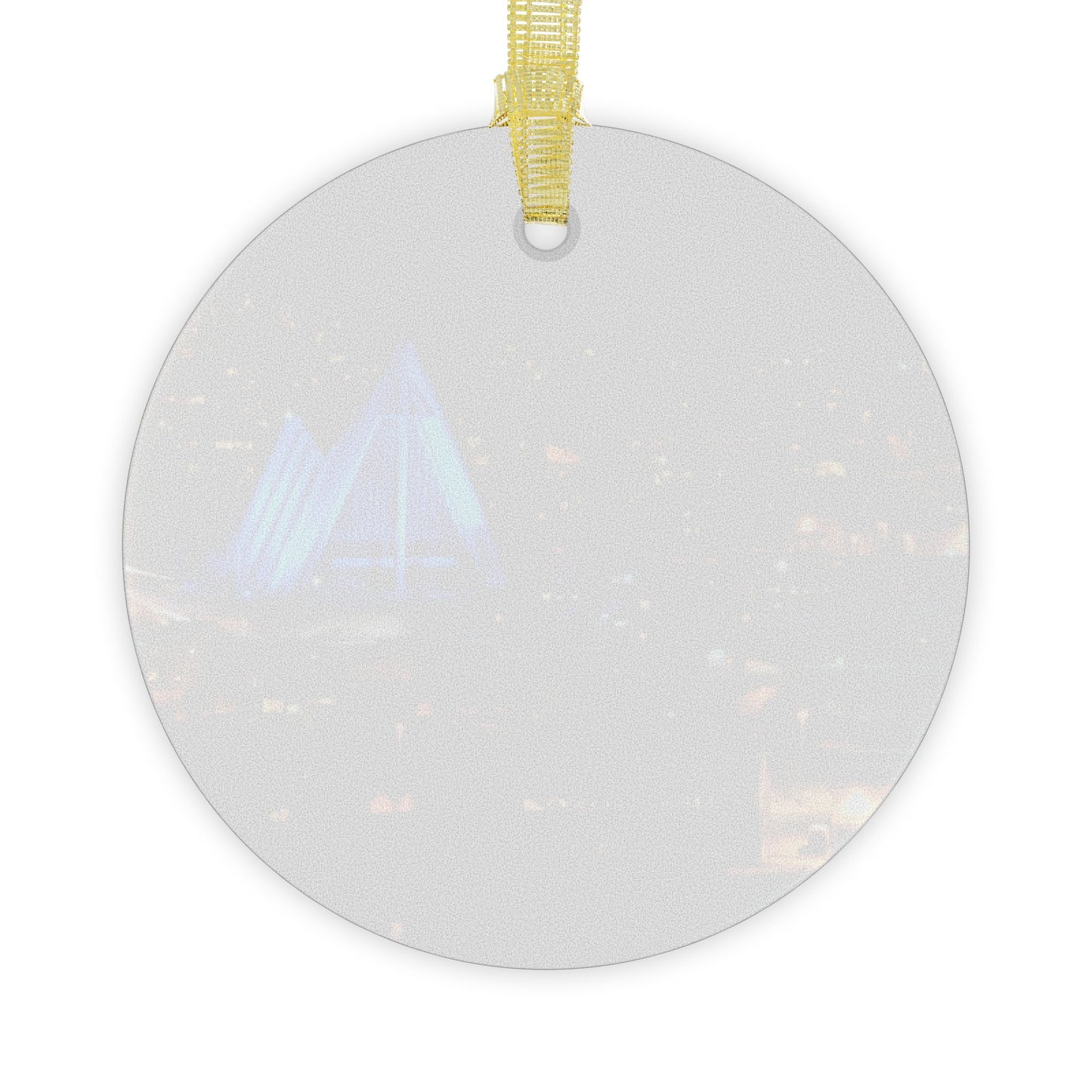 Norwegian Glass Christmas Ornament Tromsø Arctic Cathedral Design, Beveled Glass, Elegant Holiday Decor Gift