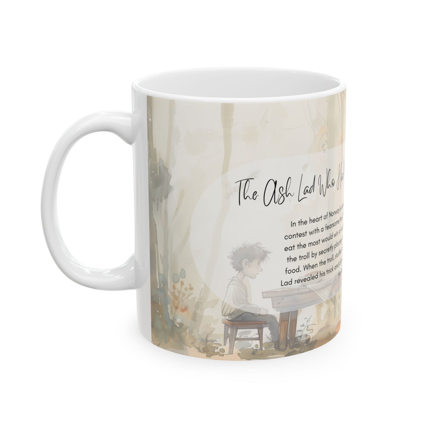 The Ash Lad Who Had an Eating Match with the Troll Mug Fairytale Mug (11oz, 15oz) Christmas Gift