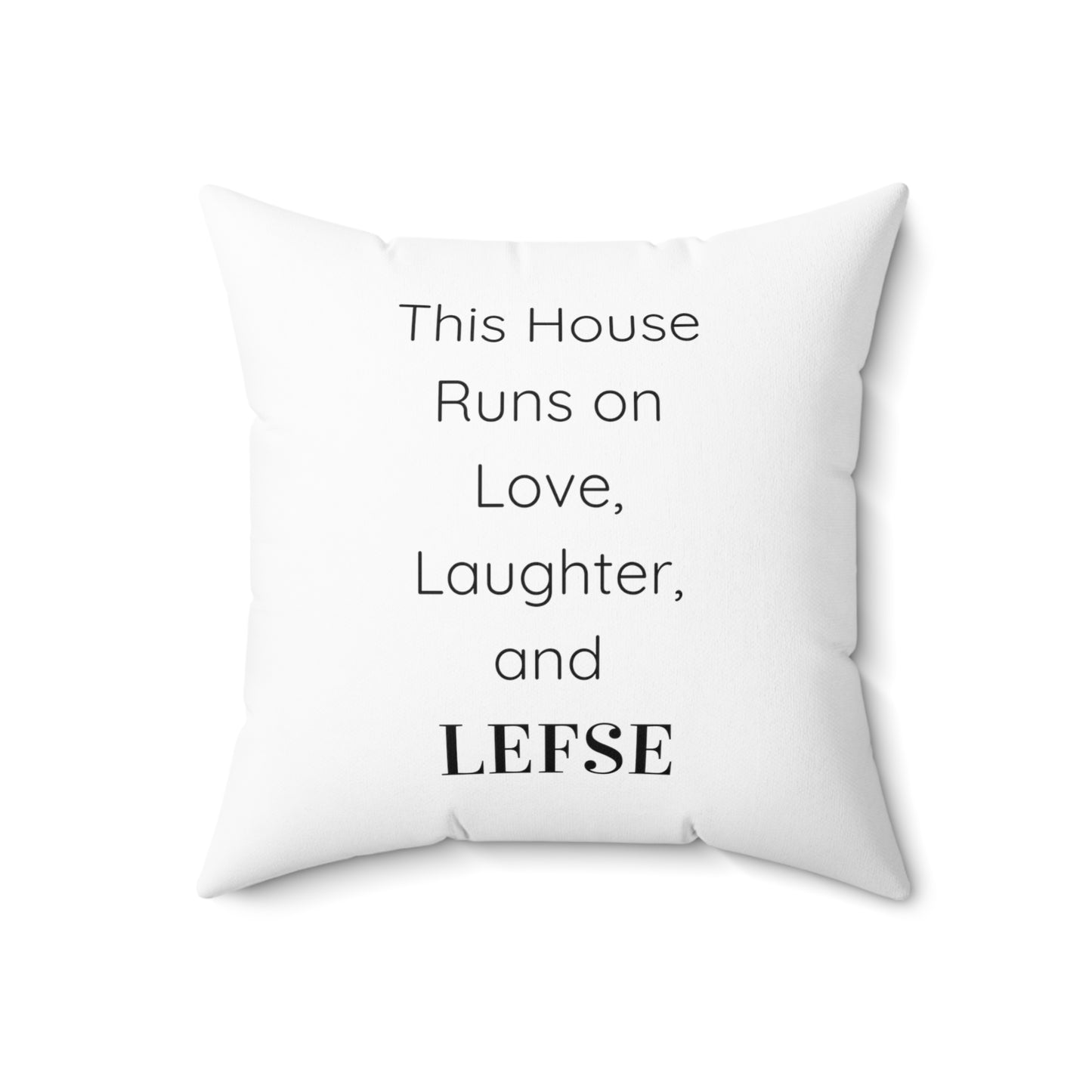 This House Runs on Laughter and Lefse Pillow Koselig Throw Pillow Norwegian Home Decor Housewarming Gift Faux Suede Koselig Pillow Norway