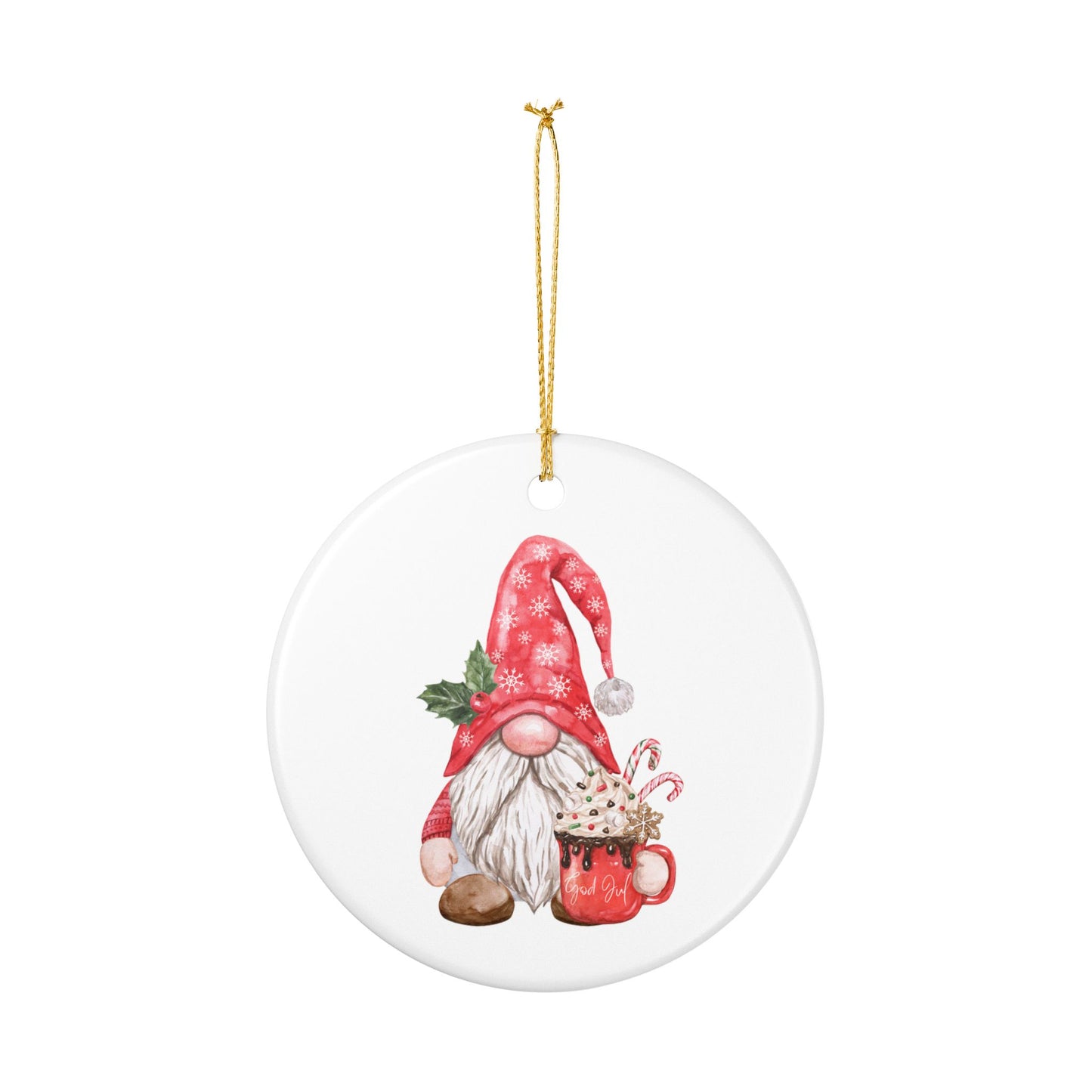 Norwegian Nisse Hot Chocolate Christmas Ornament Norway Nisse God Jul Christmas Ornament Gift Norway