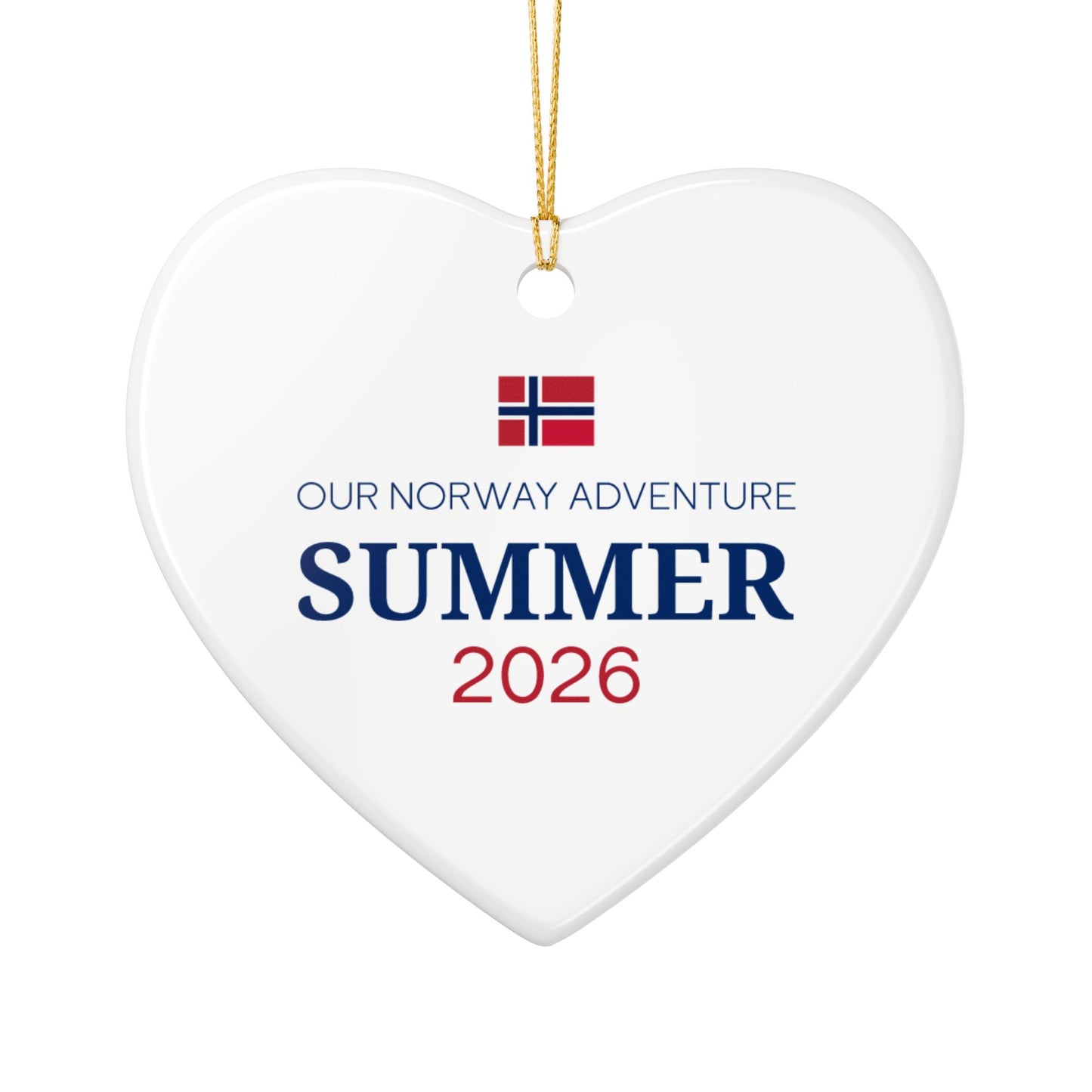 Personalized Norway Christmas Ornament – Custom Norwegian Travel Keepsake