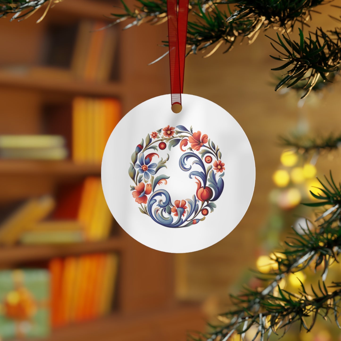 O Rosemaling Christmas Ornament Norwegian Family Ornament