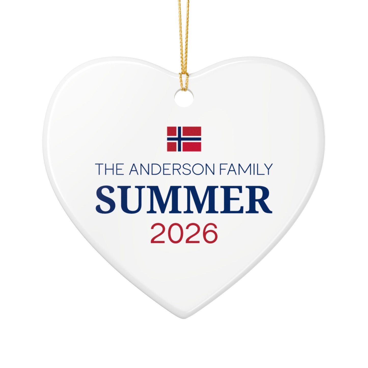 Copy of Personalized Trondheim Norway Ceramic Ornament – Norwegian Travel Souvenir