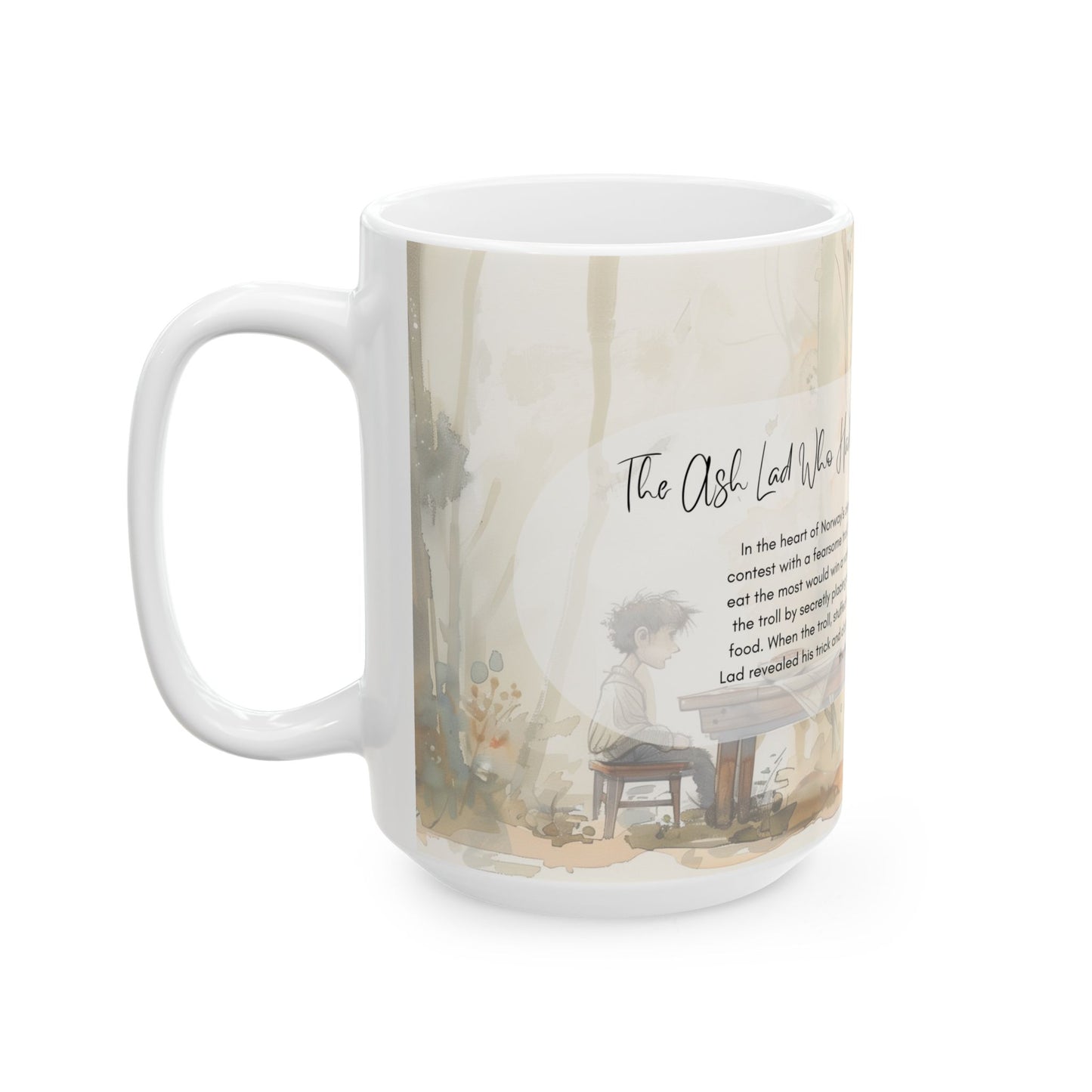 The Ash Lad Who Had an Eating Match with the Troll Mug Fairytale Mug (11oz, 15oz) Christmas Gift