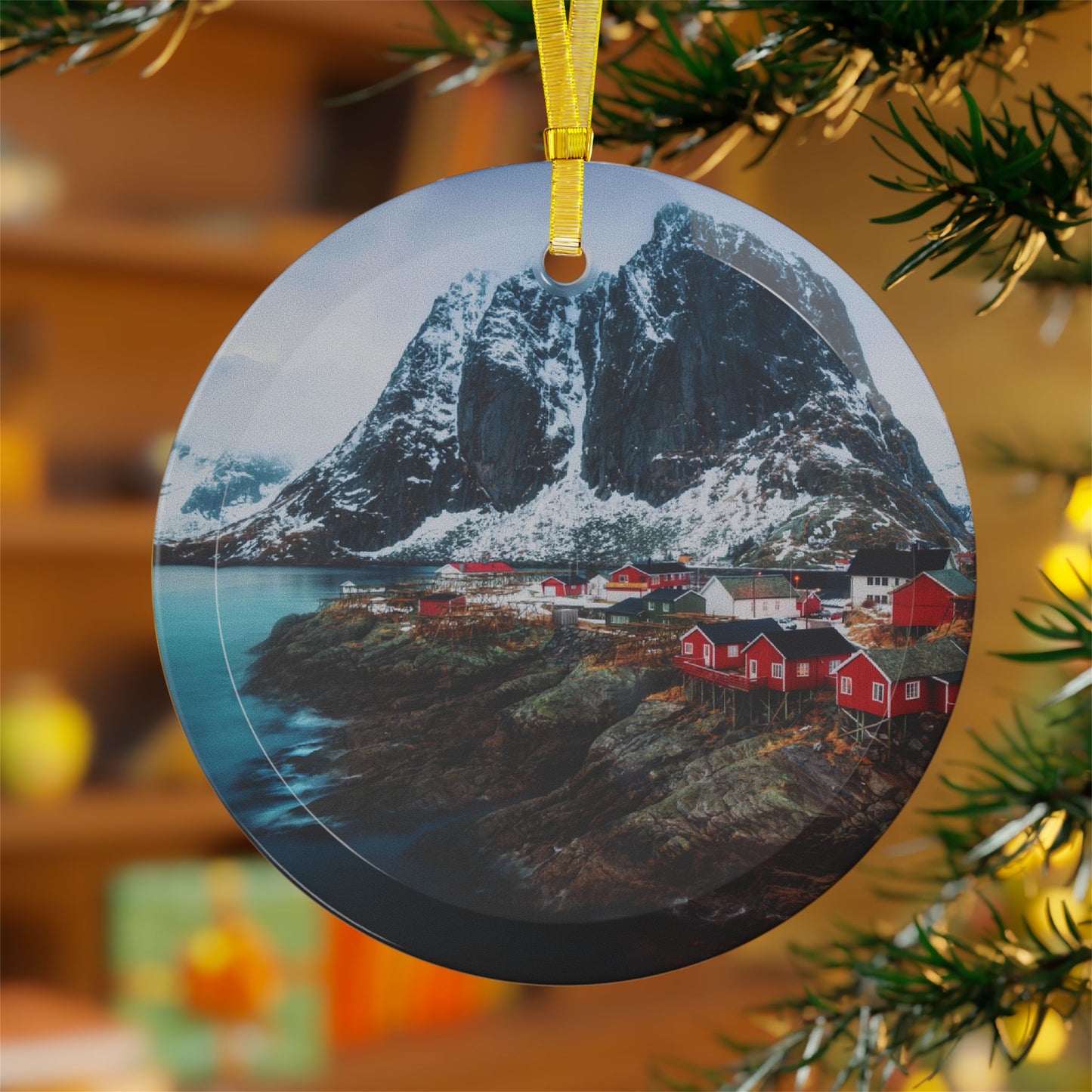 Reine Norway Glass Ornament Norwegian Christmas Ornament Christmas in Norway