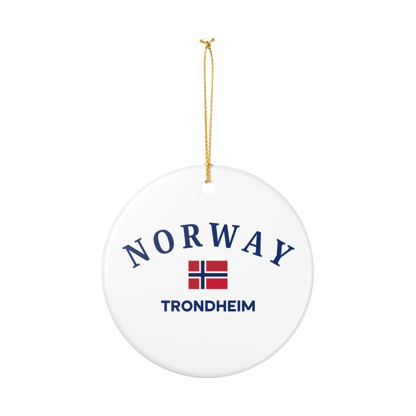 Copy of Personalized Trondheim Norway Ceramic Ornament – Norwegian Travel Souvenir