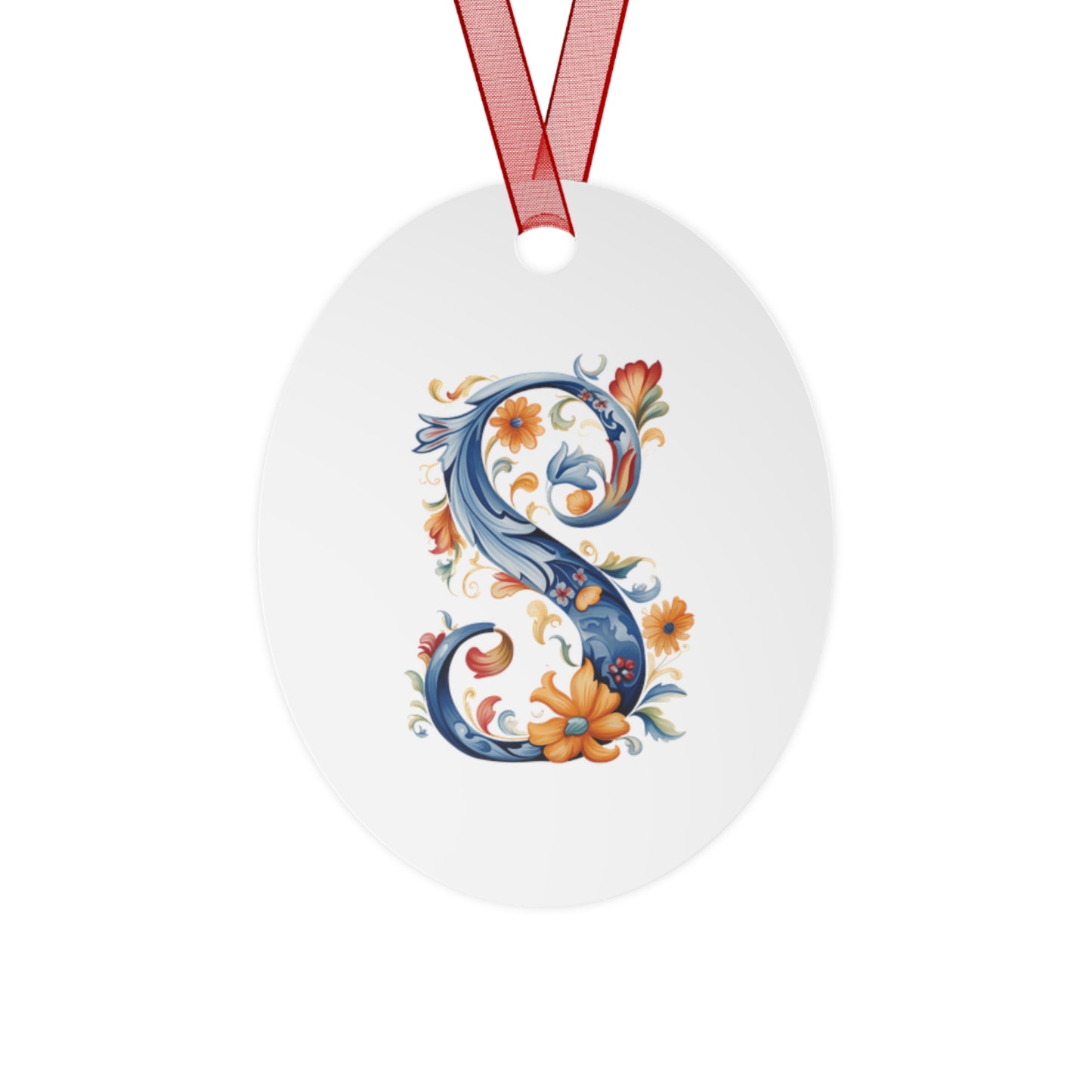 S Rosemaling Christmas Ornament Norwegian Family Ornament