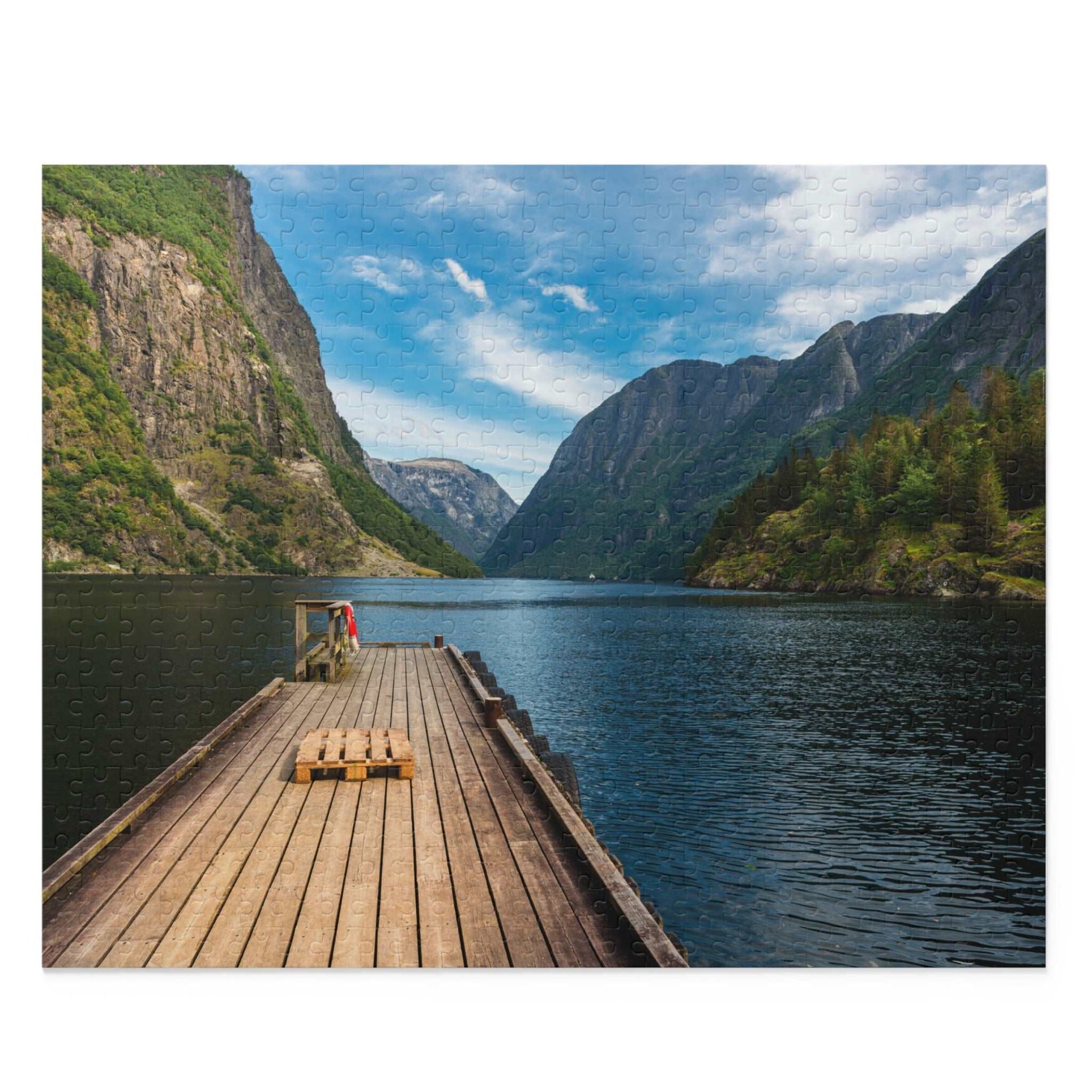 Fjord in Norway Jigsaw Puzzle Norwegian Puzzle Gift Box (120, 252, 500-Pieces)