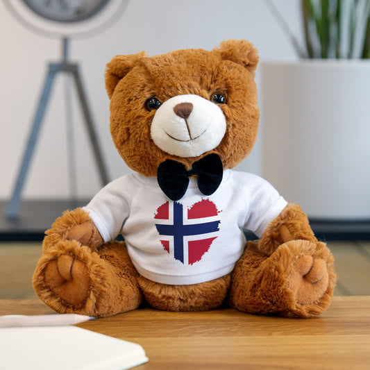 Heart of Norway Teddy Bear Norwegian Teddy Bear Norway Toy Norwegian Gift for Kids